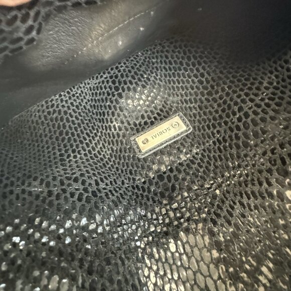 Sorial New York Soft Snakeskin Embossed Leather Small Crossbody 9.5X5.5” - Picture 7 of 8